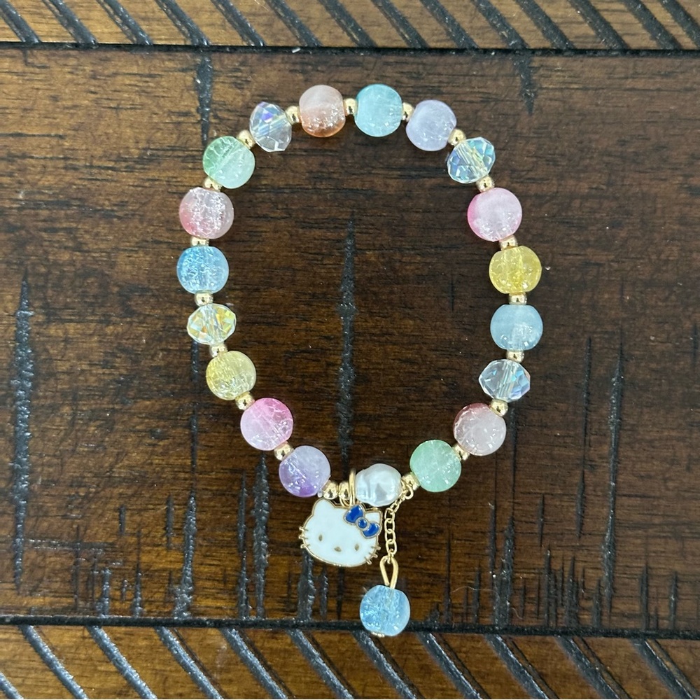 1pc Women Bracelet with Blue Kitty Tassel Decor